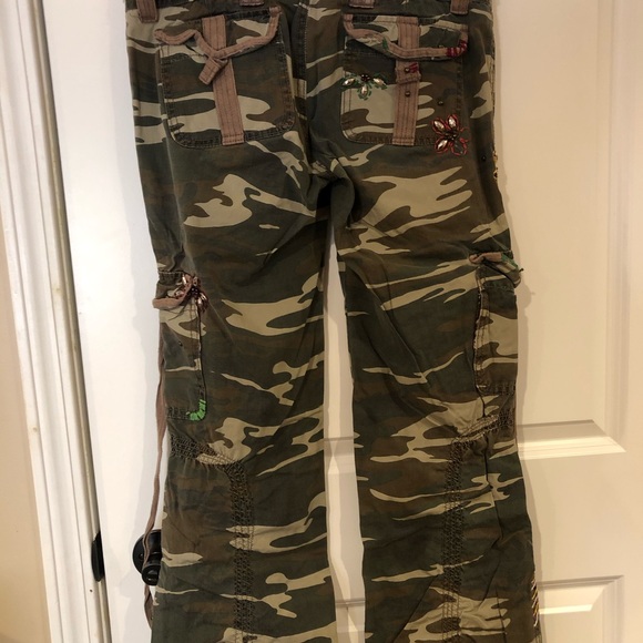 Embellished Army Style Cargo Pants - Picture 5 of 6